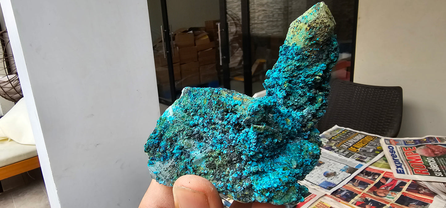 Chrysocolla on Quartz