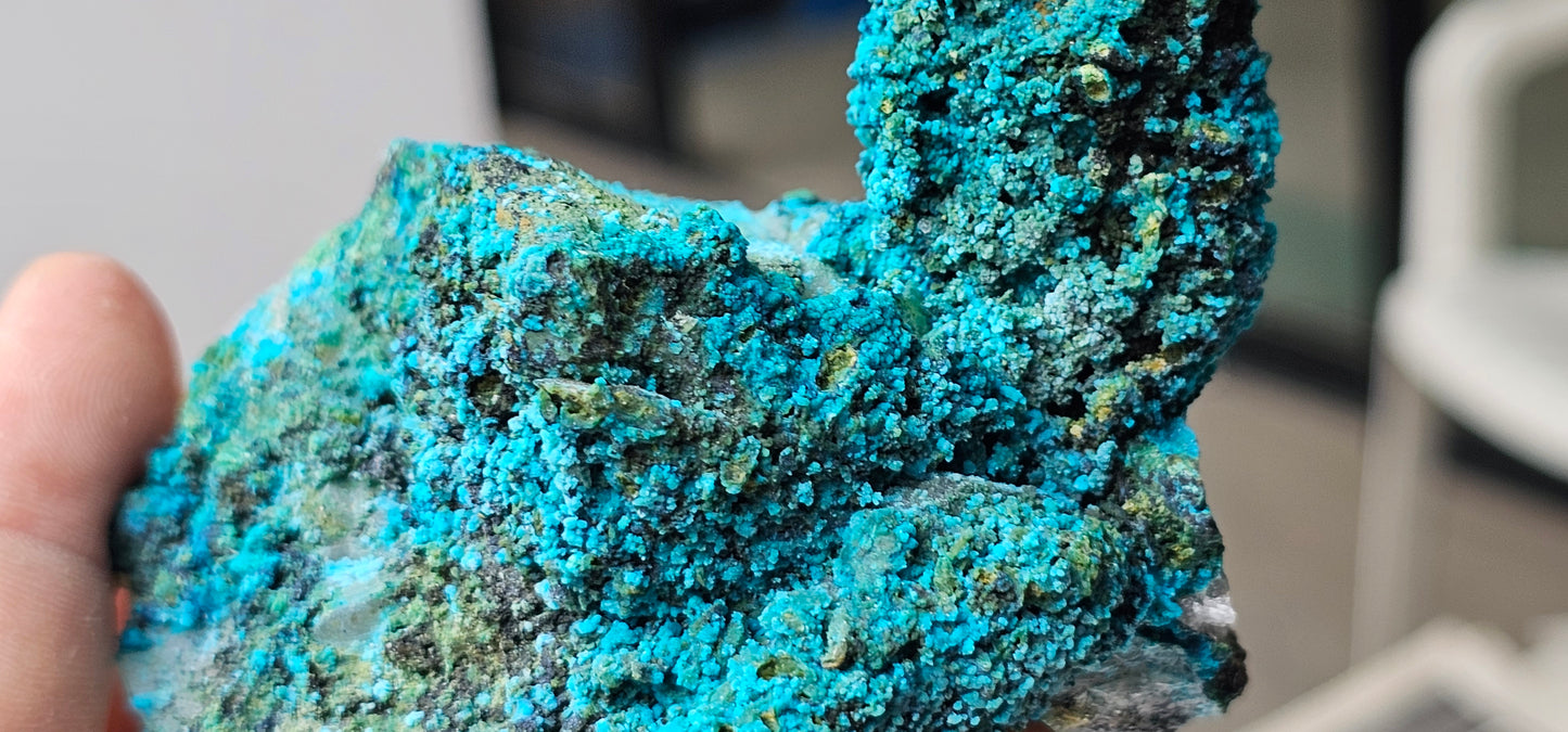 Chrysocolla on Quartz