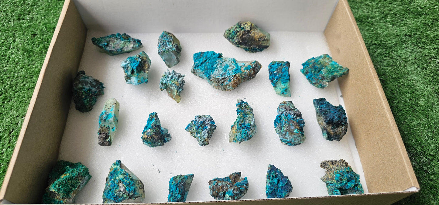 Lot 21 Chrysocolla on Quartz