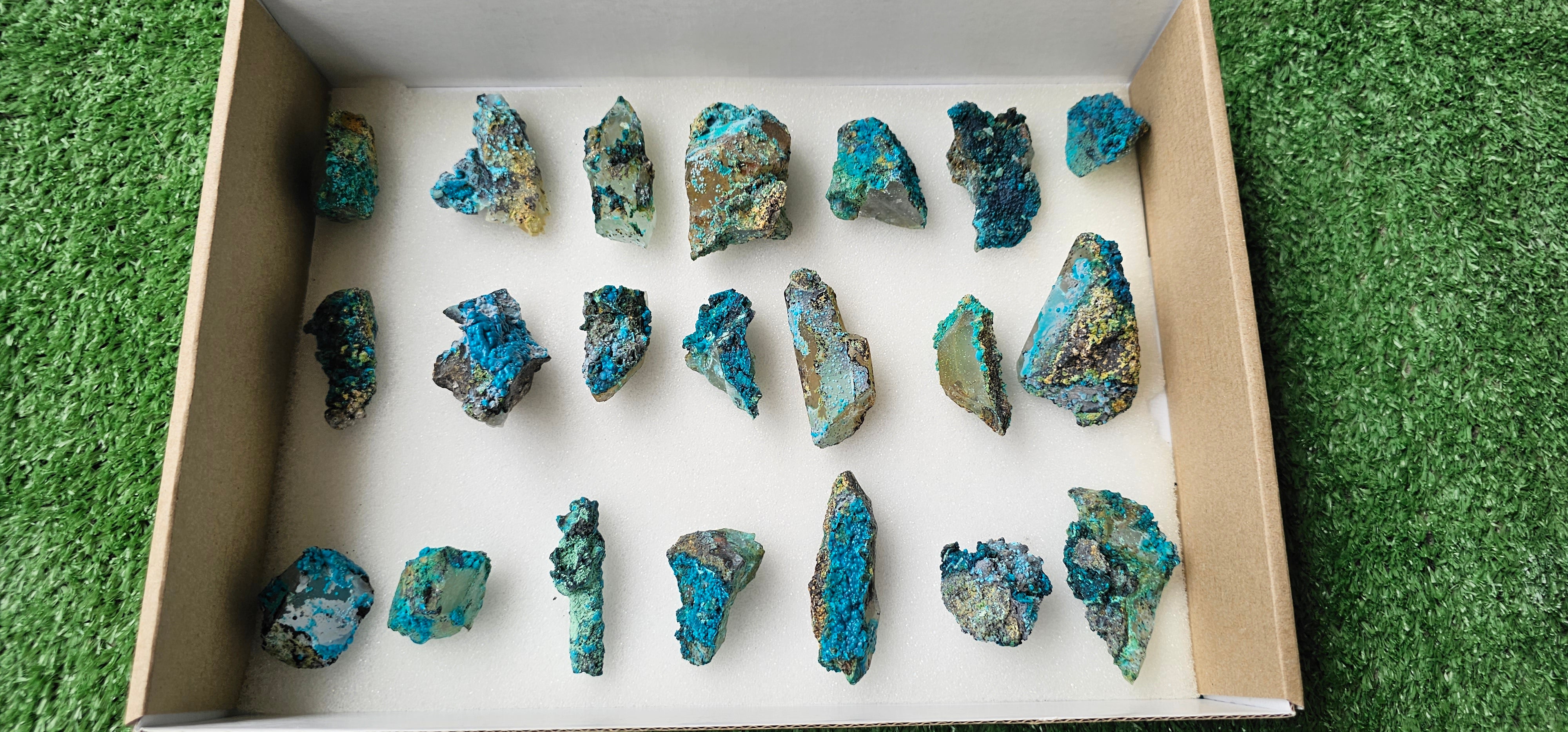 Lot 21 Chrysocolla on Quartz