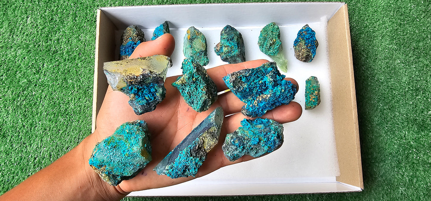 Lot 18 Chrysocolla on Quartz