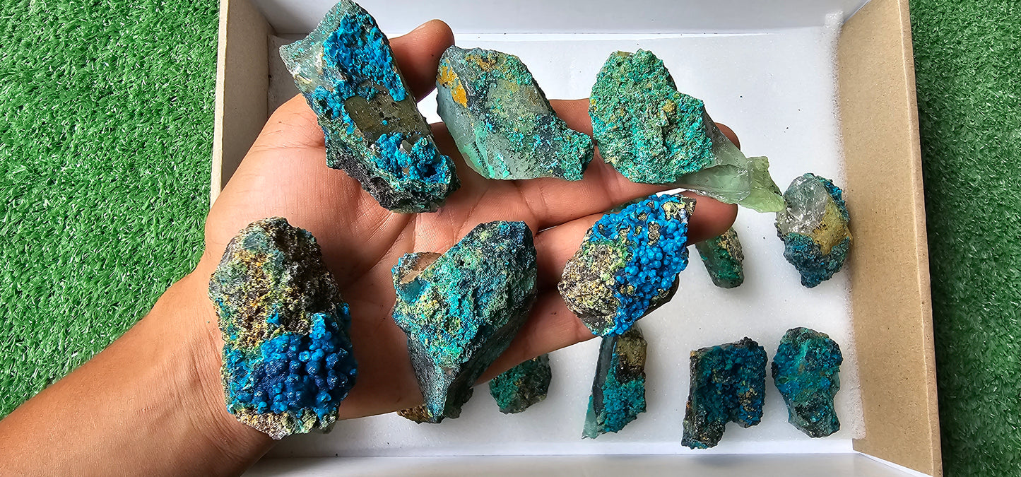 Lot 18 Chrysocolla on Quartz