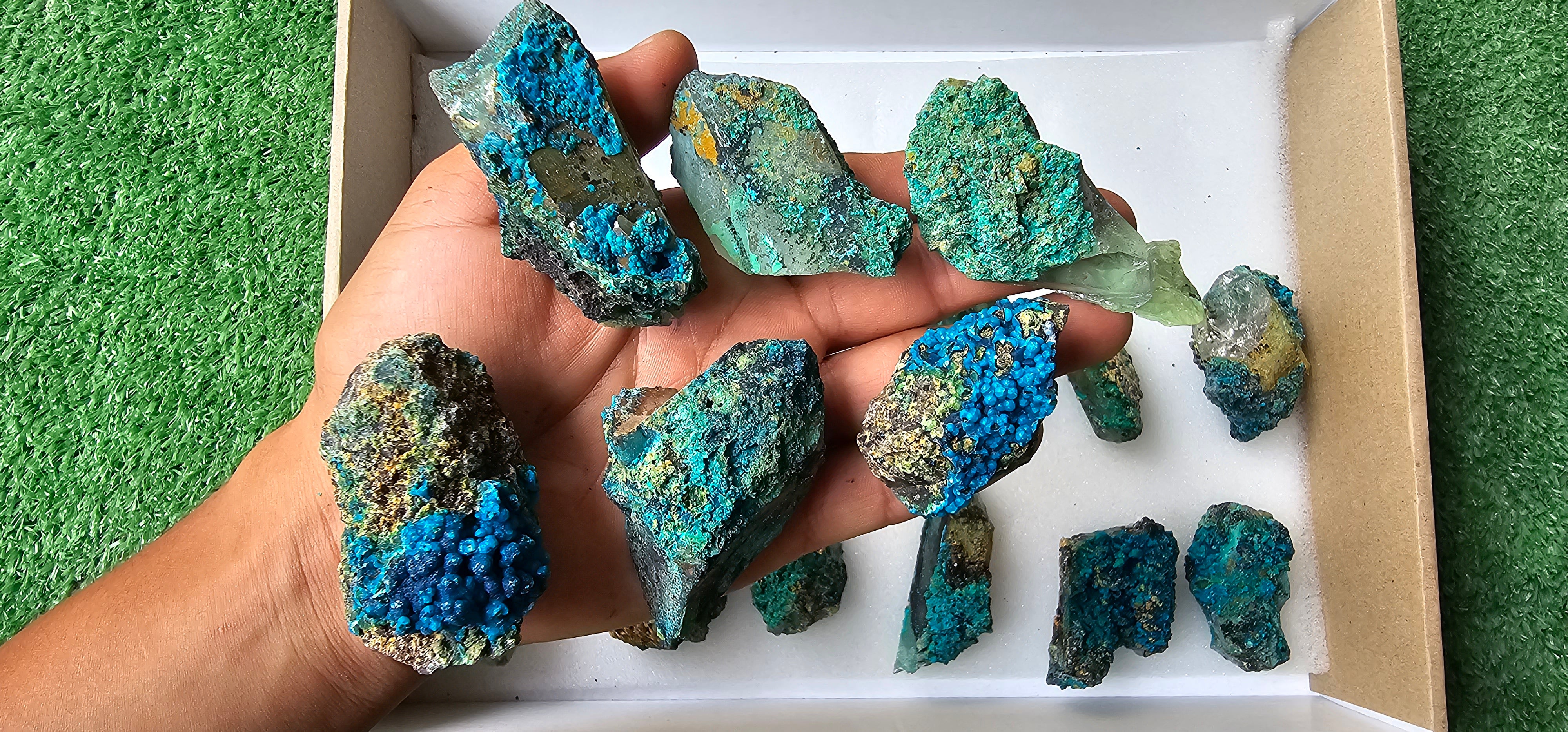 Lot 18 Chrysocolla on Quartz