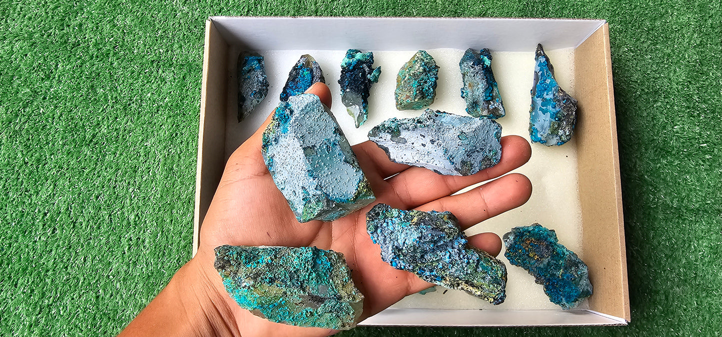 Lot 18 Chrysocolla on Quartz