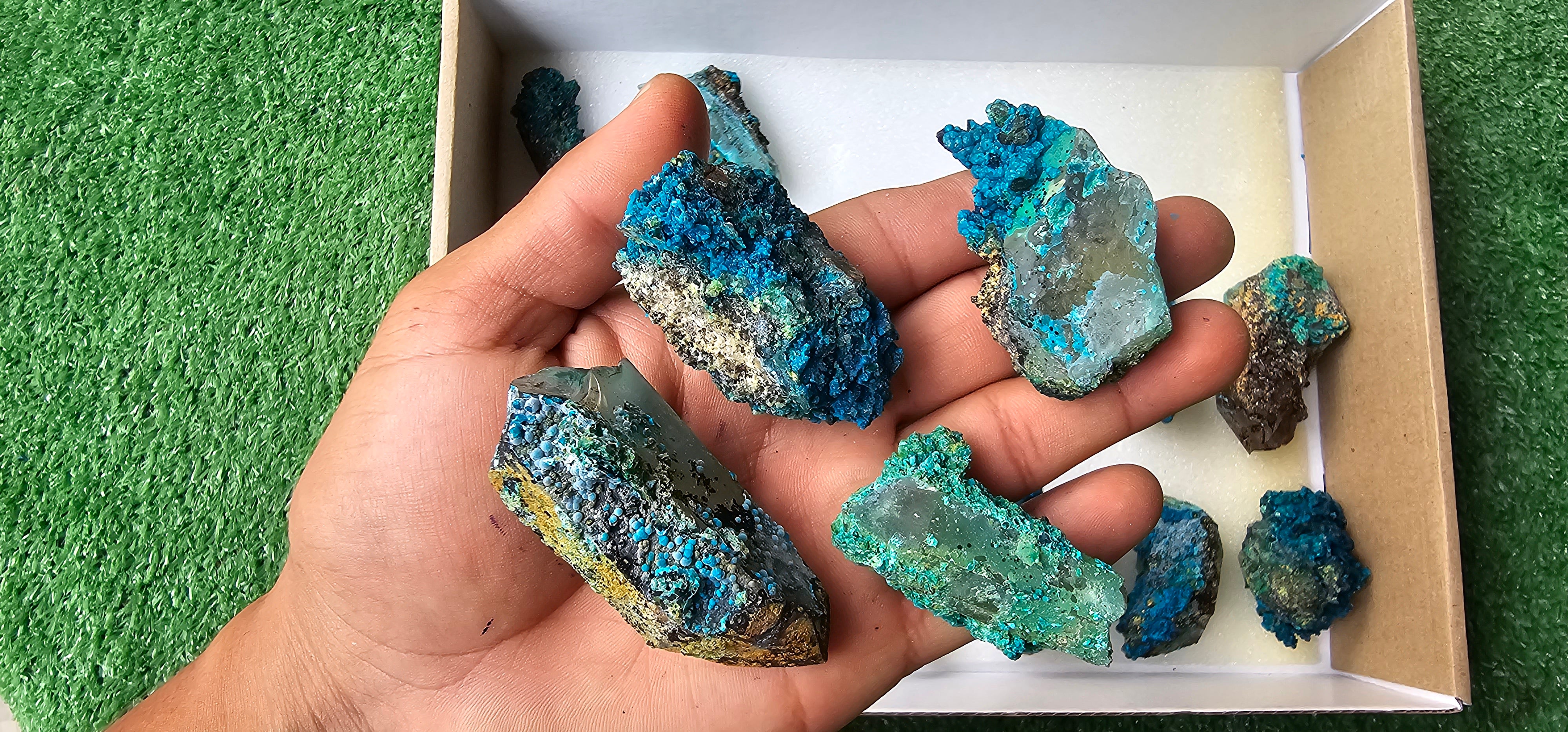 Lot 18 Chrysocolla on Quartz