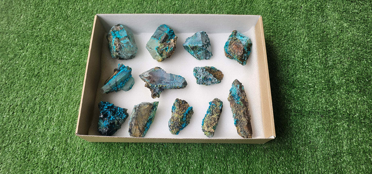 Lot 12 Chrysocolla on Quartz