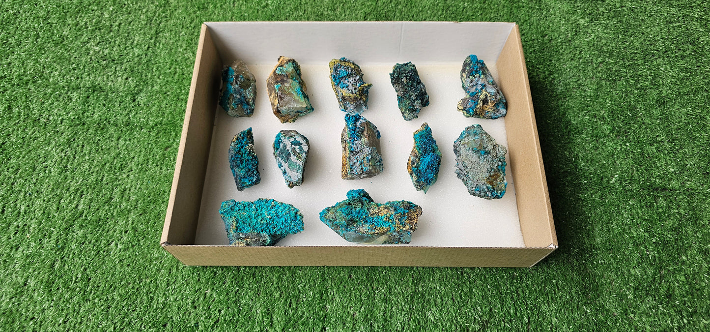 Lot 12 Chrysocolla on Quartz