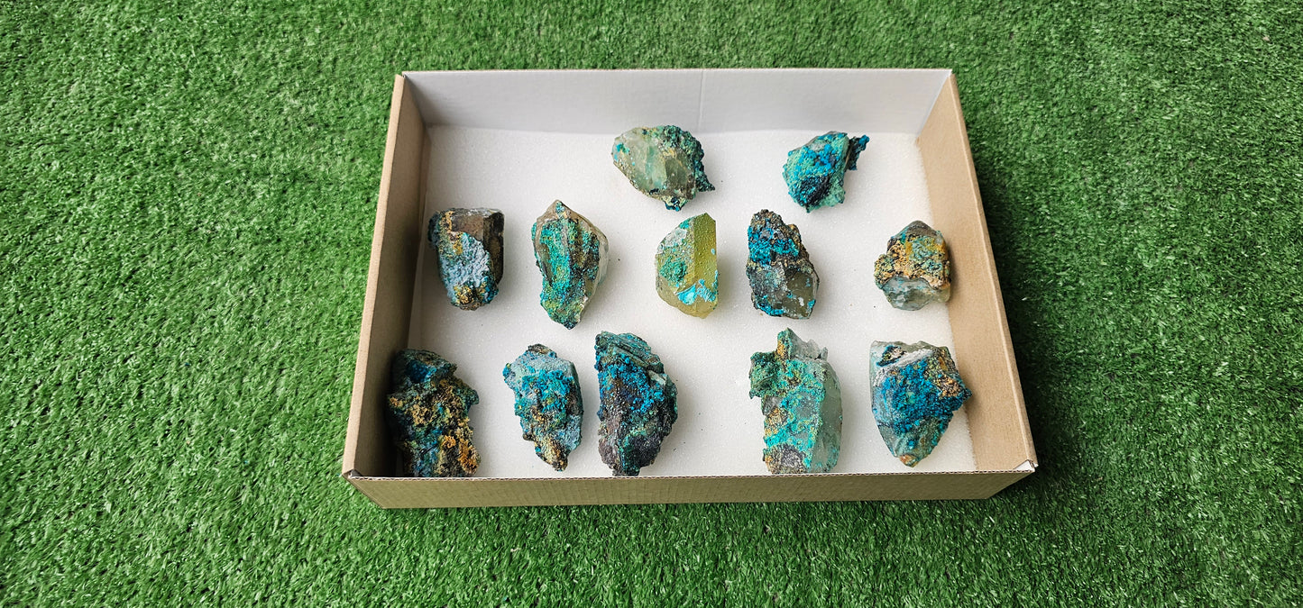 Lot 12 Chrysocolla on Quartz