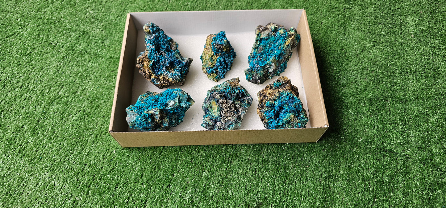 Lot 6 Chrysocolla on Quartz