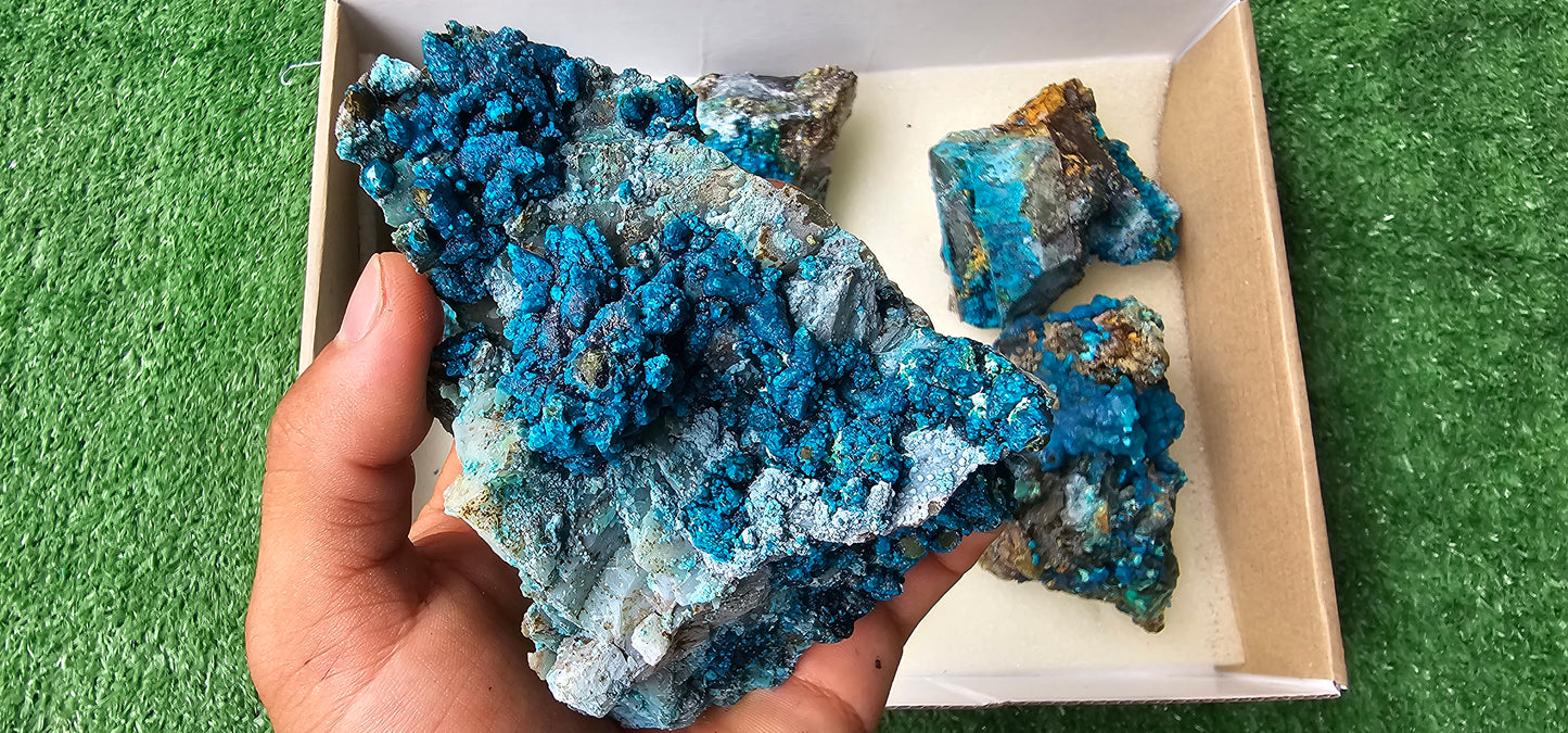 Lot 6 Chrysocolla on Quartz