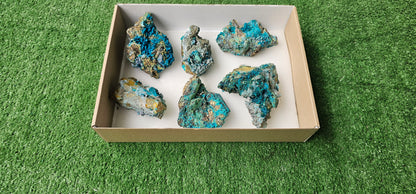 Lot 6 Chrysocolla on Quartz