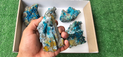 Lot 6 Chrysocolla on Quartz