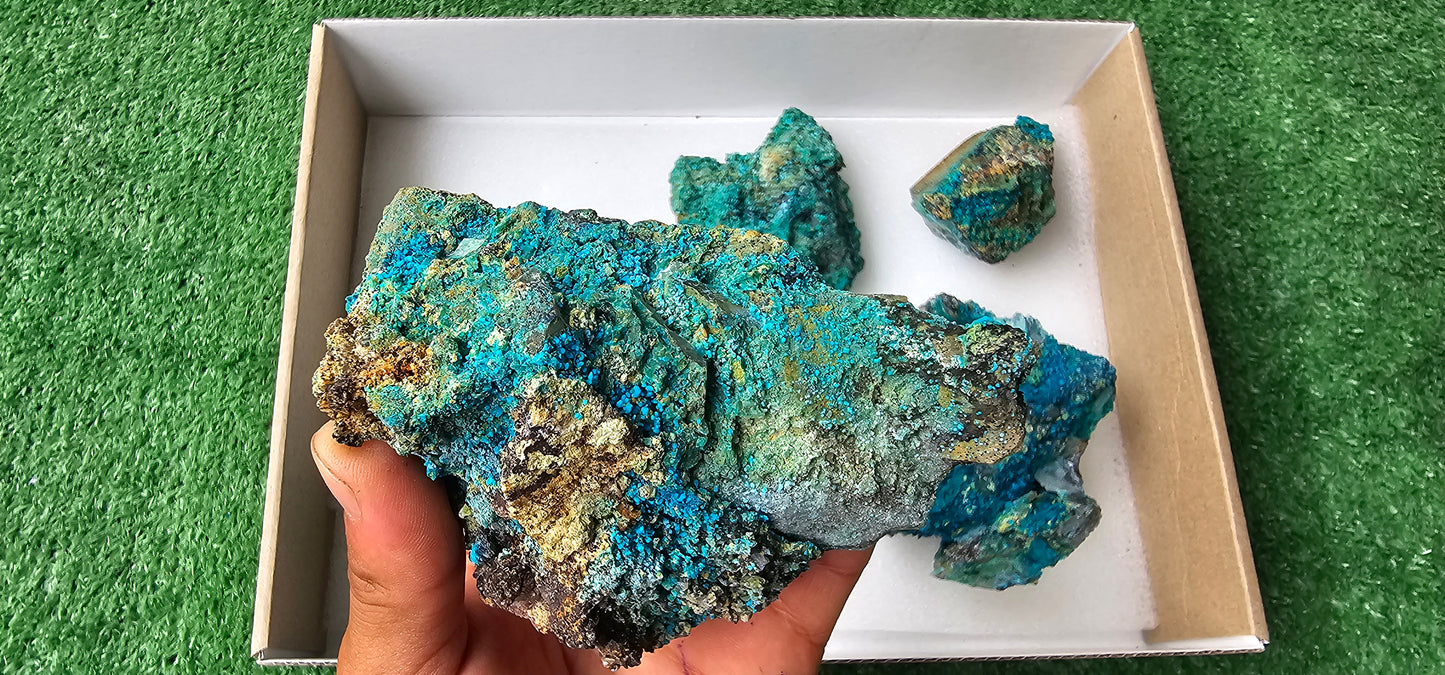 Lot 6 Chrysocolla on Quartz