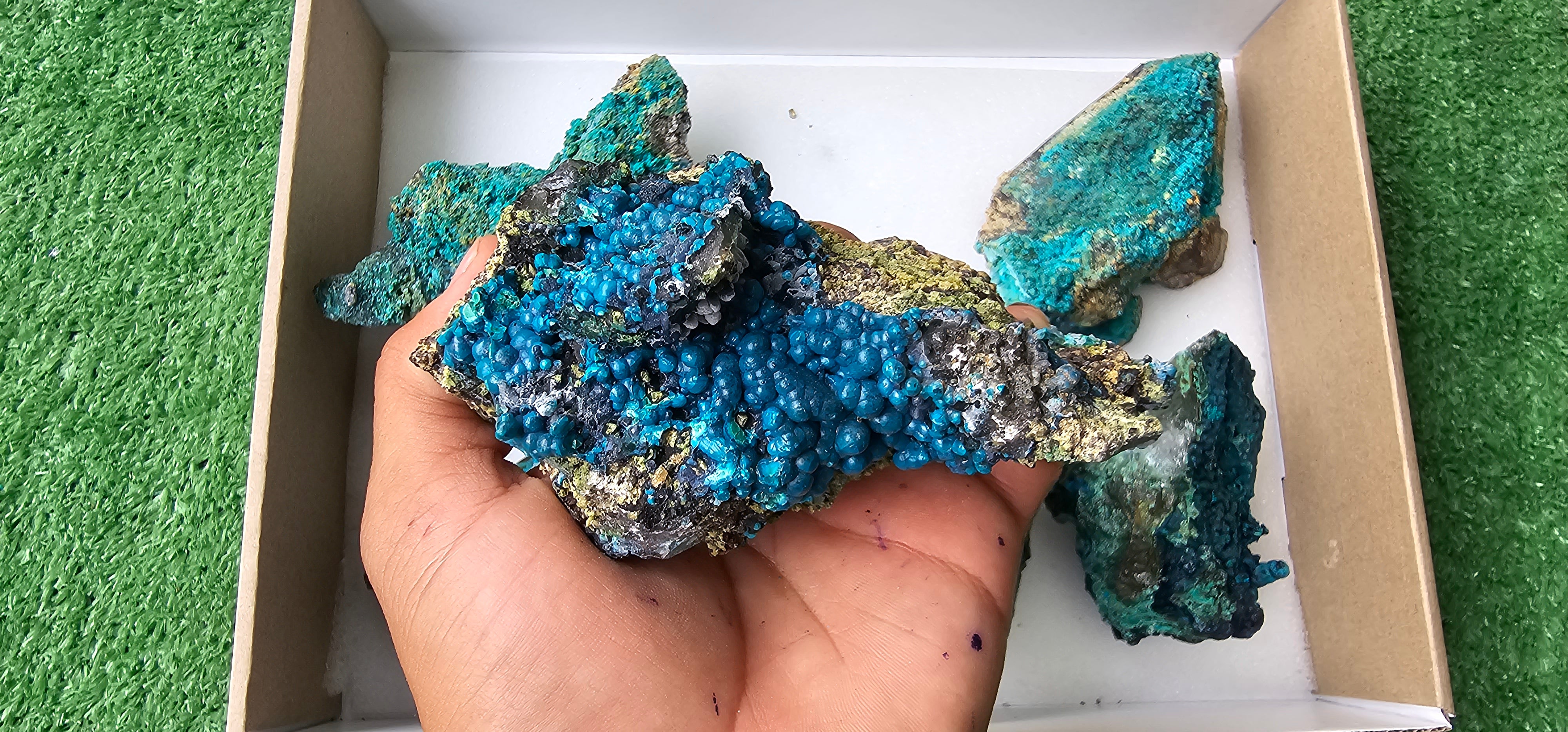 Lot 6 Chrysocolla on Quartz