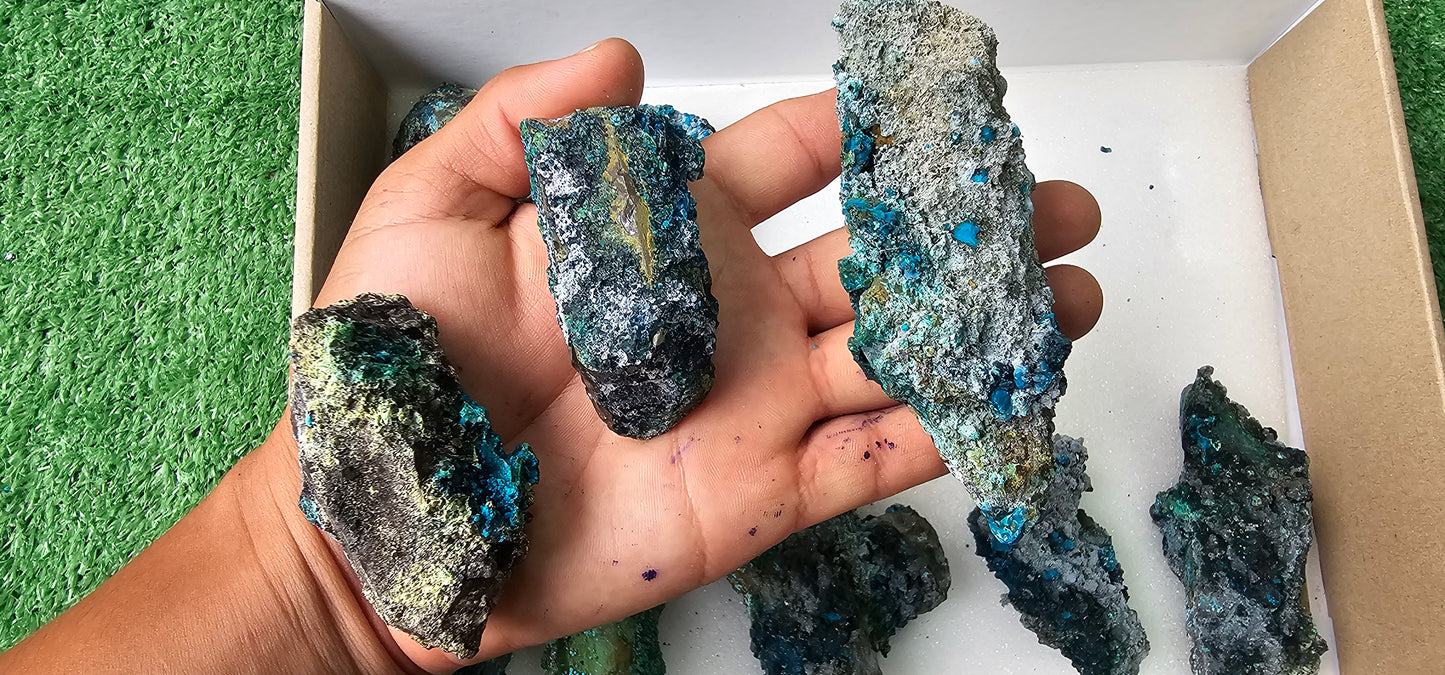 Lot 10 Chrysocolla on Quartz