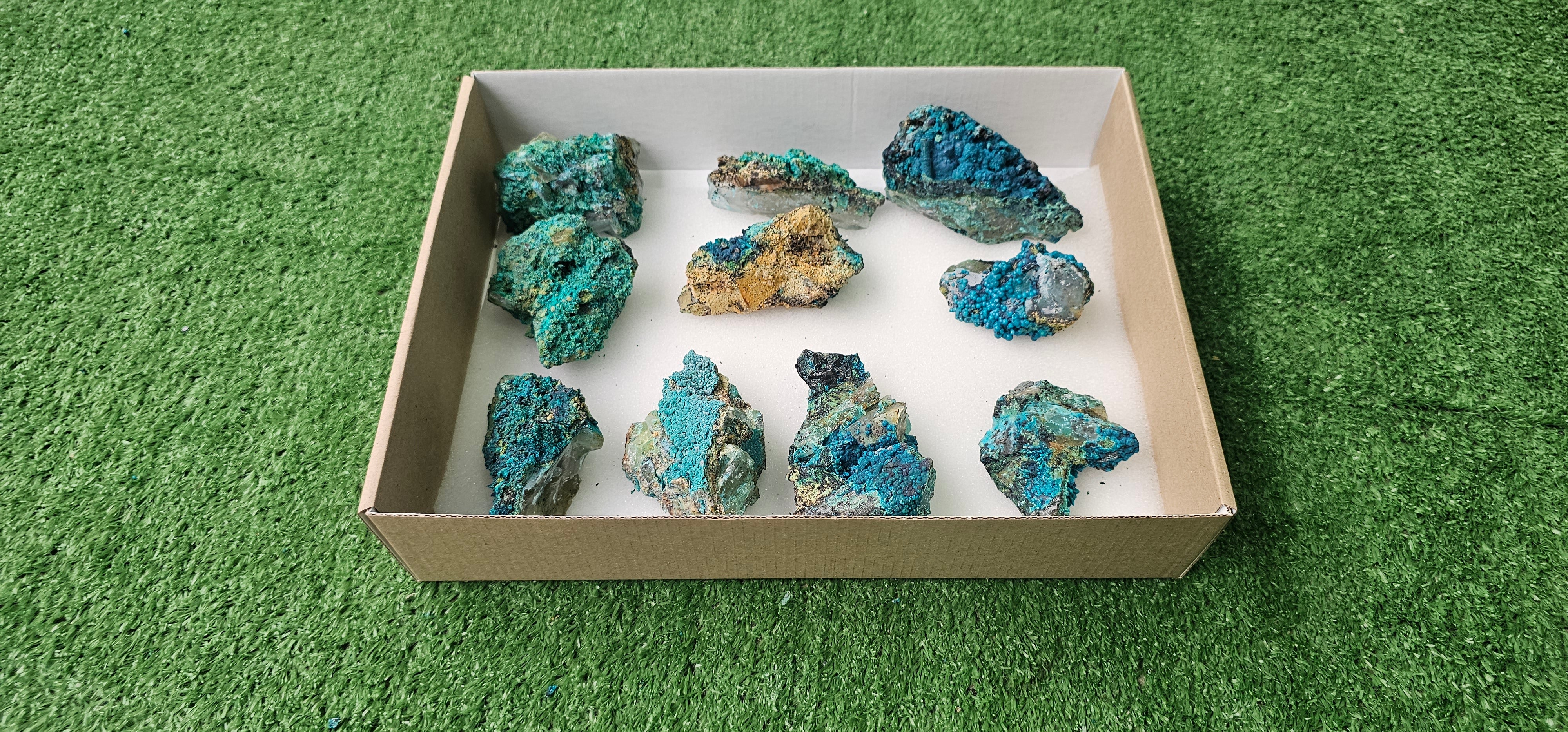 Lot 10 Chrysocolla on Quartz
