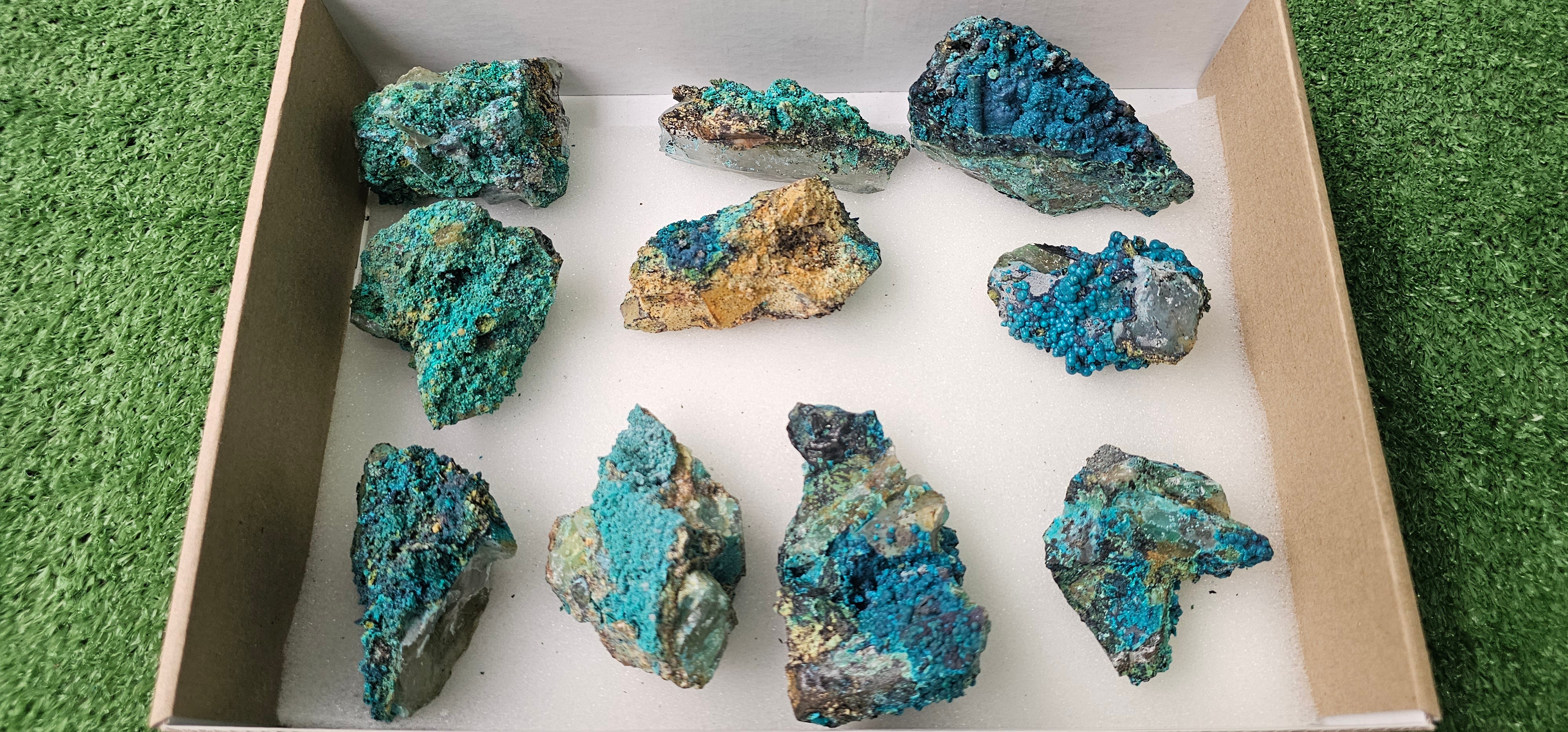 Lot 10 Chrysocolla on Quartz