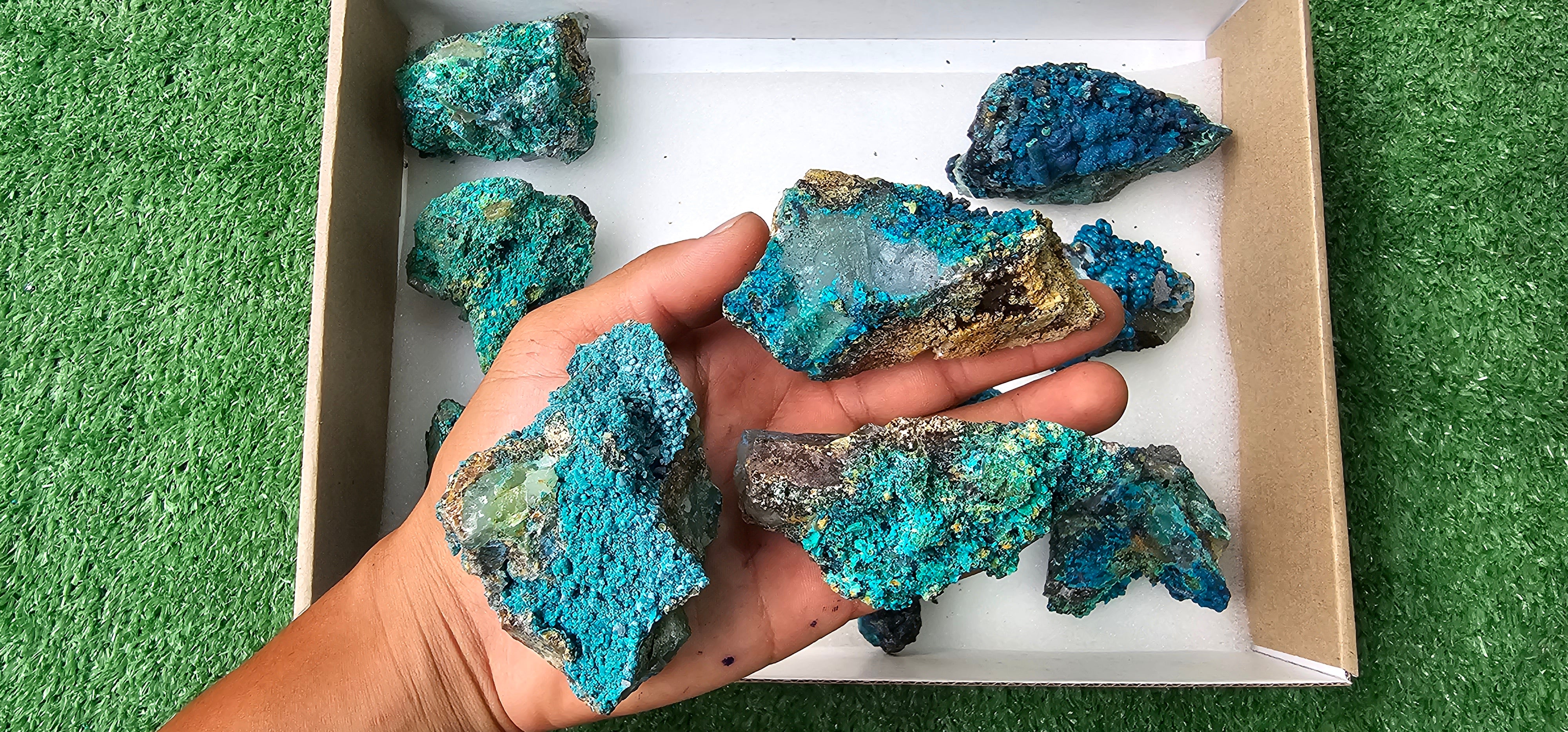 Lot 10 Chrysocolla on Quartz