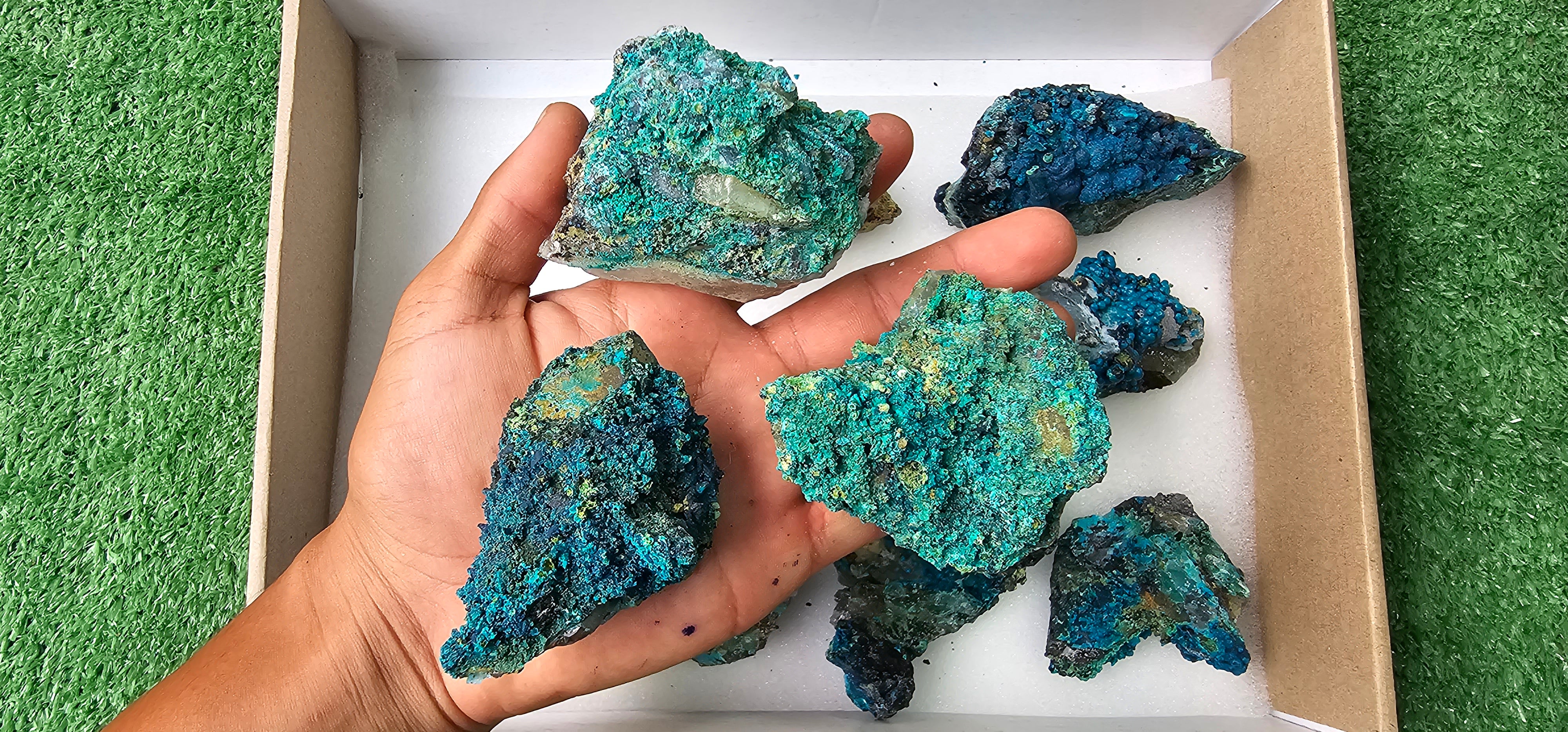 Lot 10 Chrysocolla on Quartz