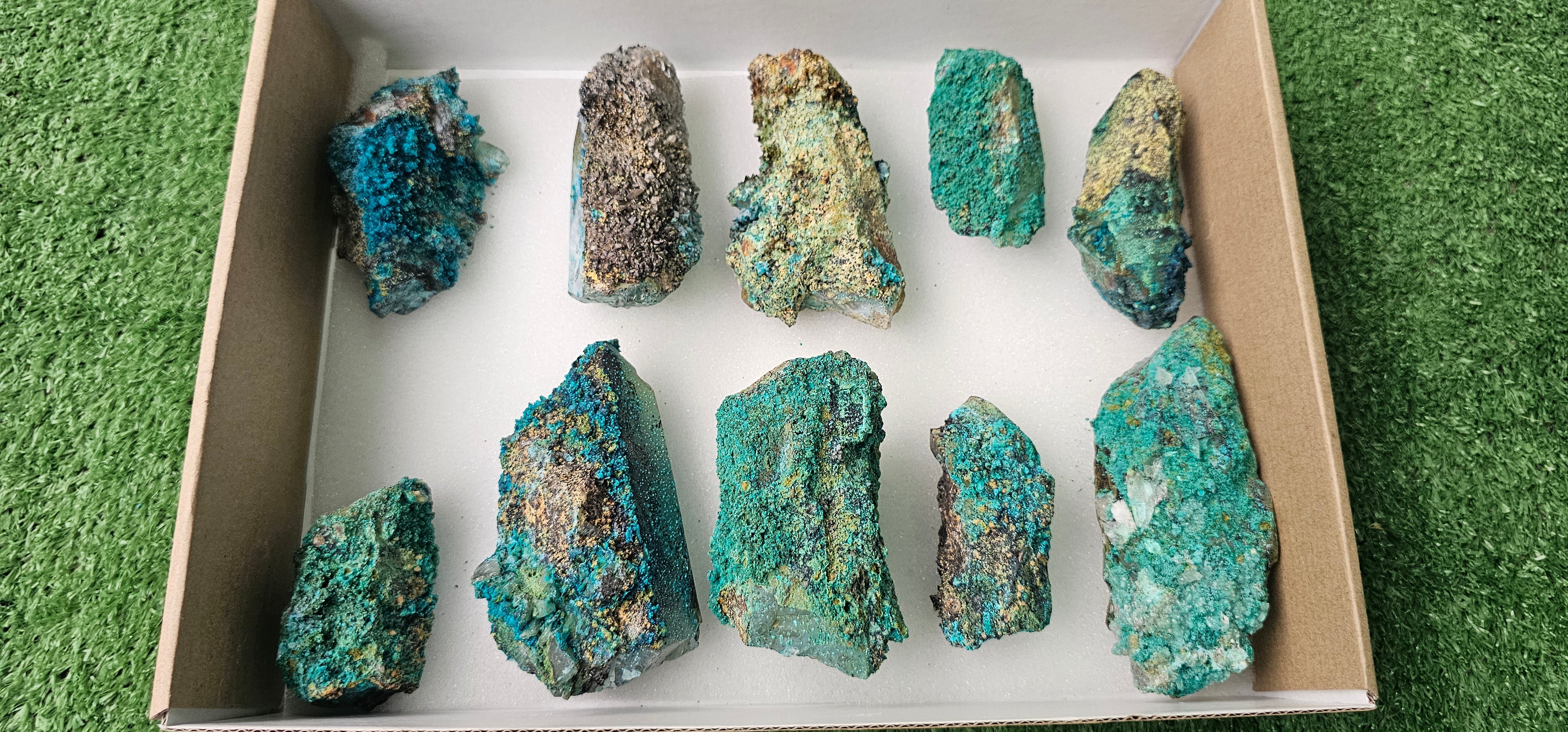 Lot 10 Chrysocolla on Quartz
