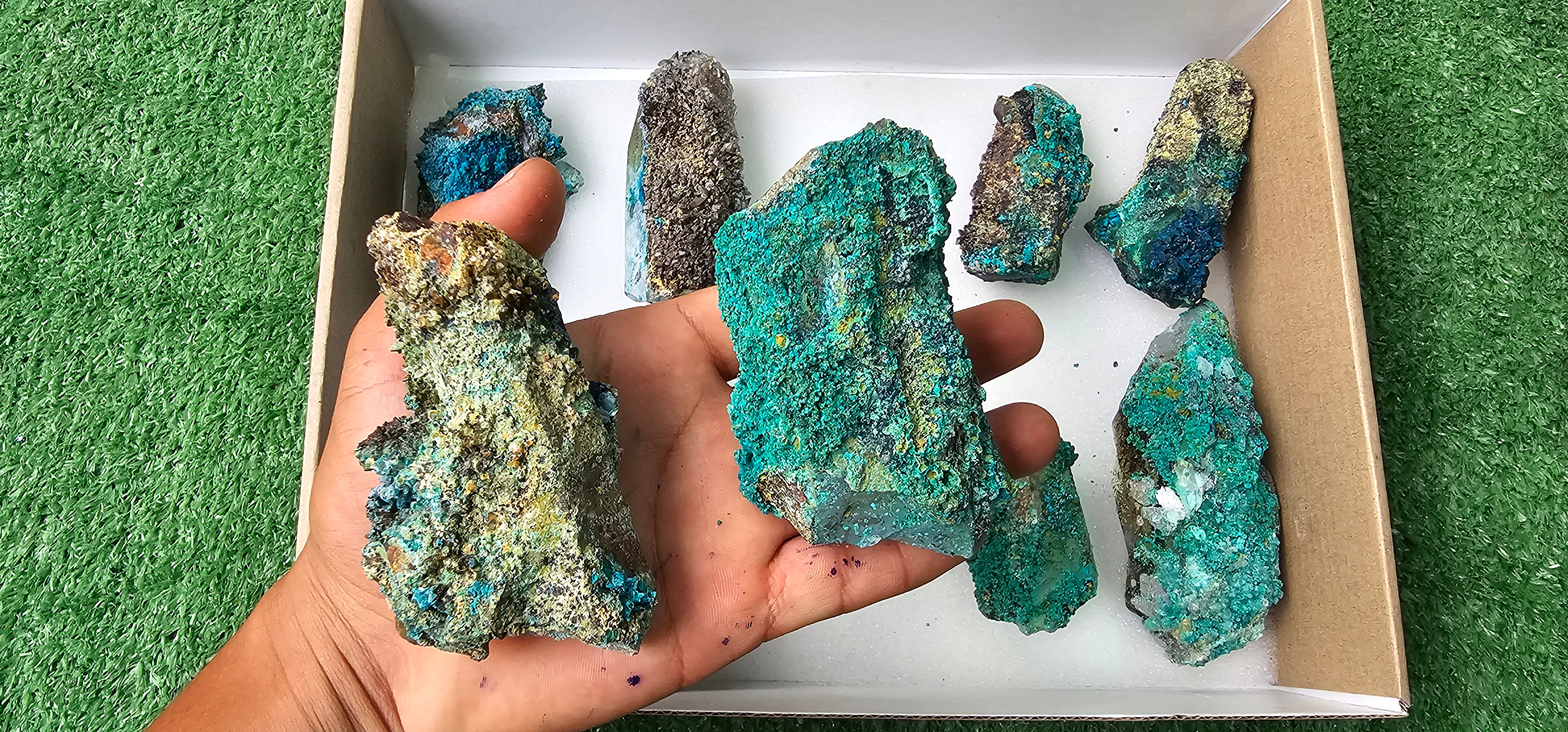 Lot 10 Chrysocolla on Quartz