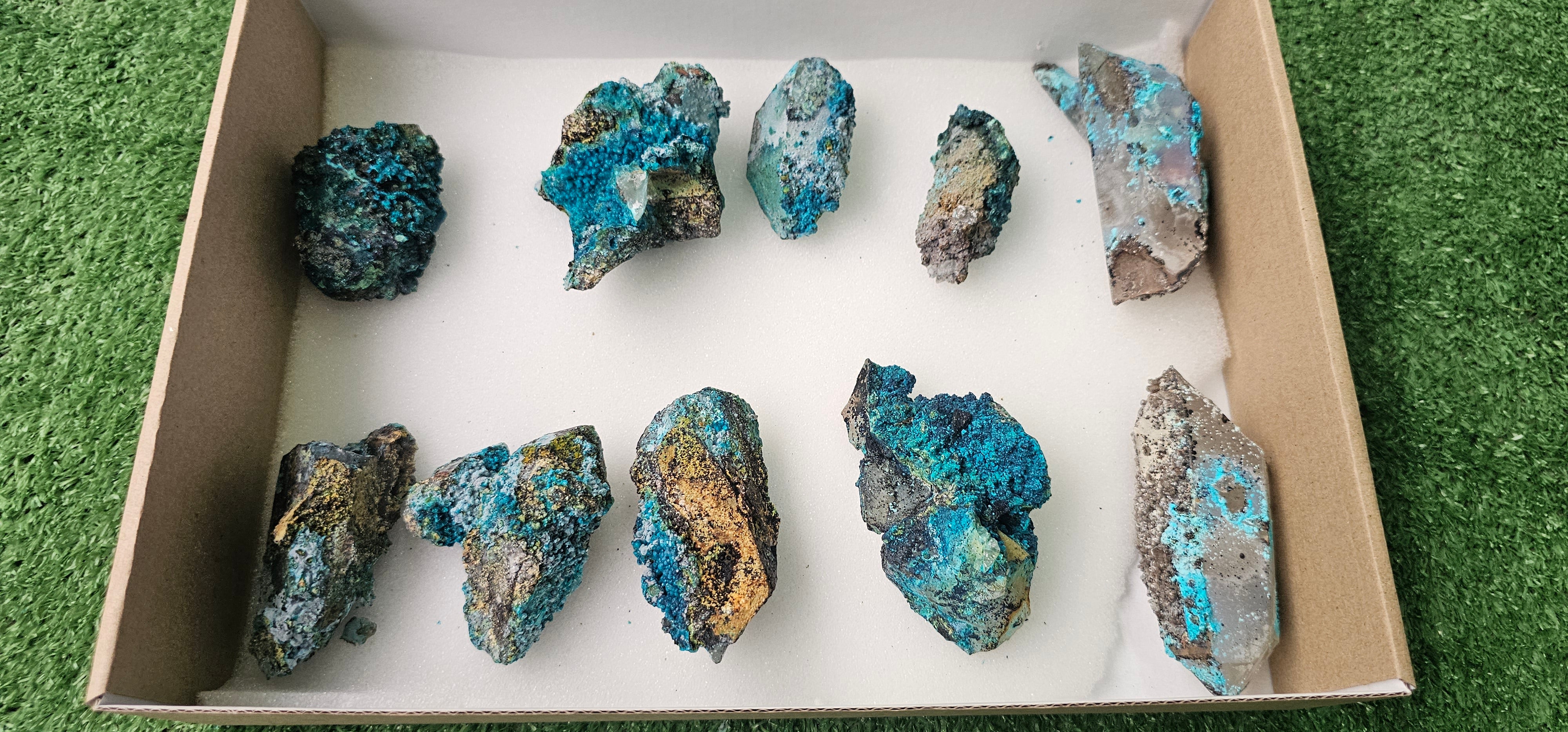 Lot 10 Chrysocolla on Quartz
