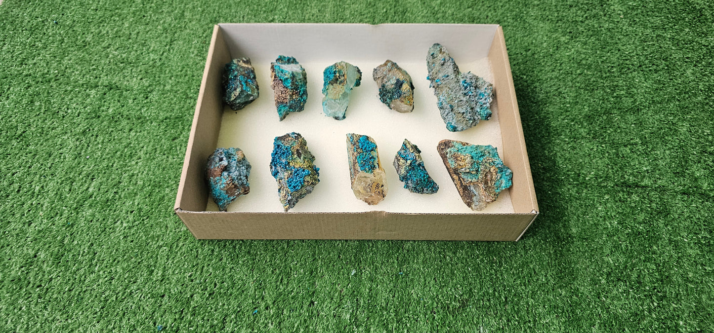 Lot 10 Chrysocolla on Quartz