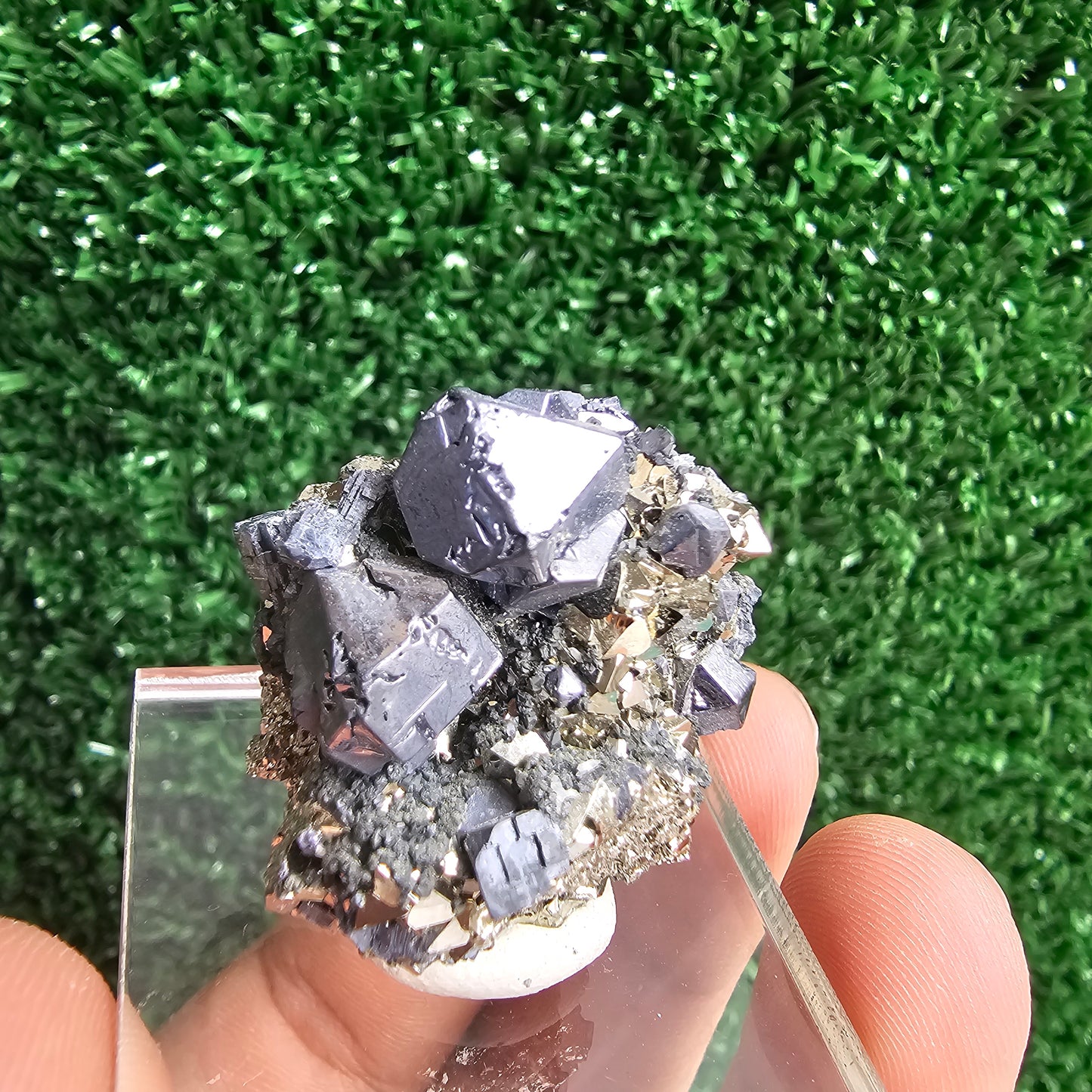 Galena with Pyrite octahedral