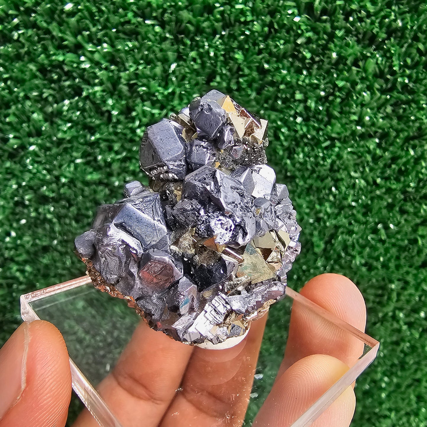 Galena with Pyrite octahedral