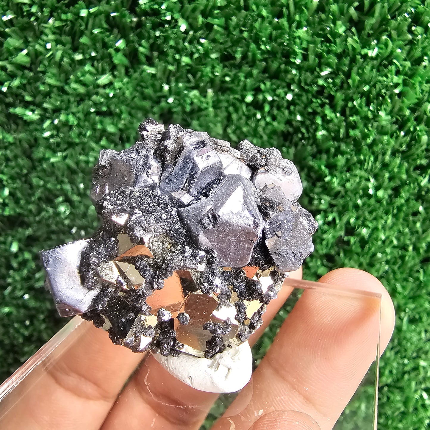 Galena with Pyrite octahedral