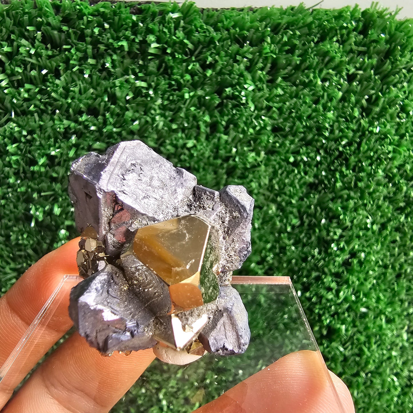 Galena with Pyrite octahedral