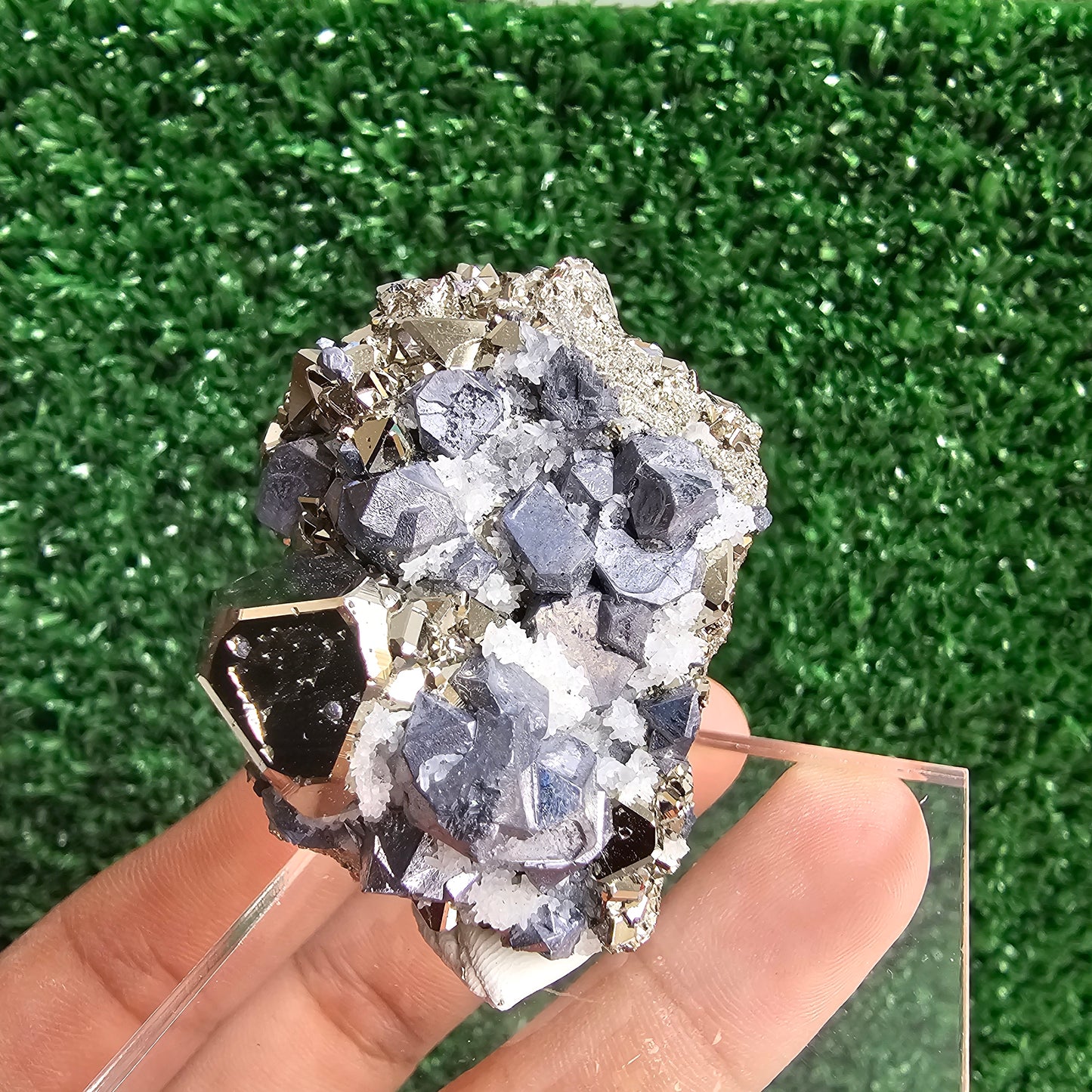 Galena with Pyrite octahedral