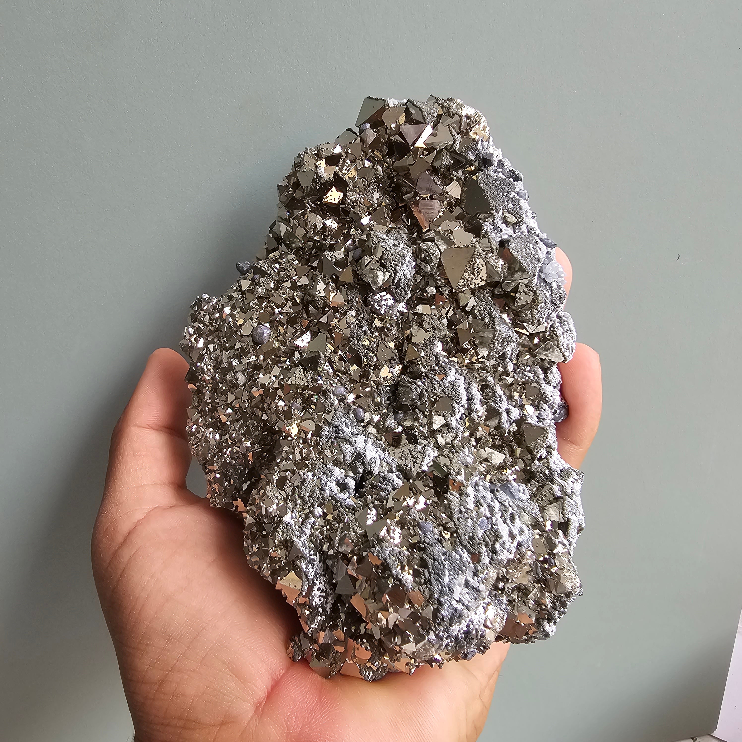 Galena with Pyrite octahedral