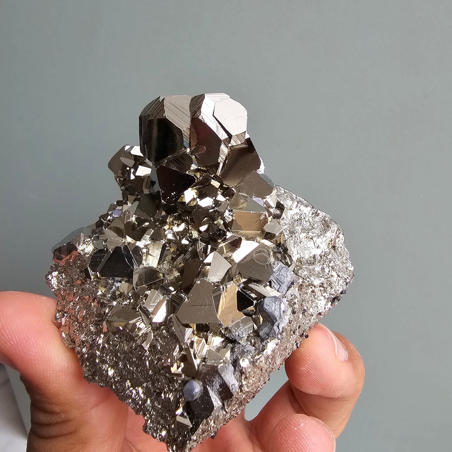 Galena with Pyrite octahedral