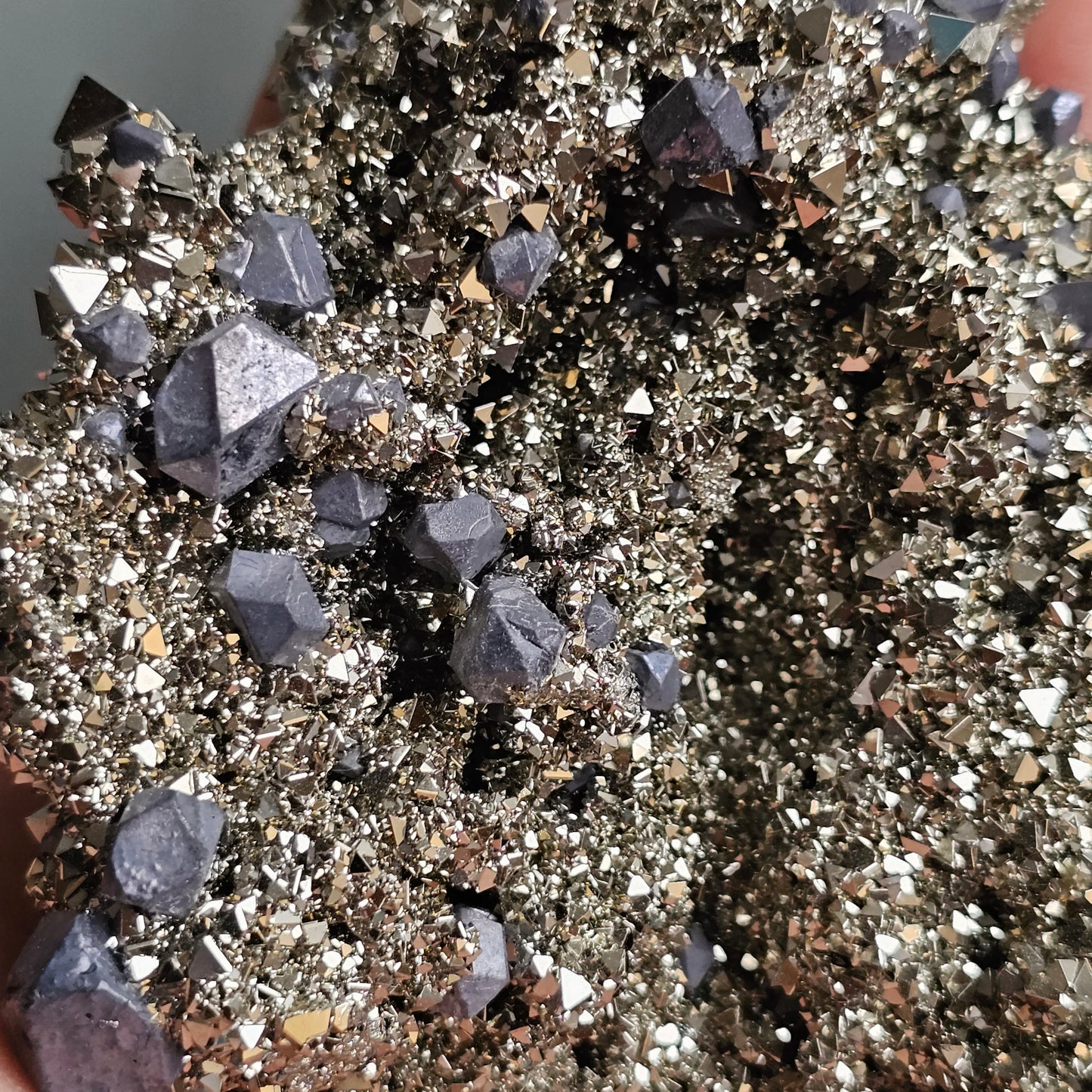 Galena with Pyrite octahedral