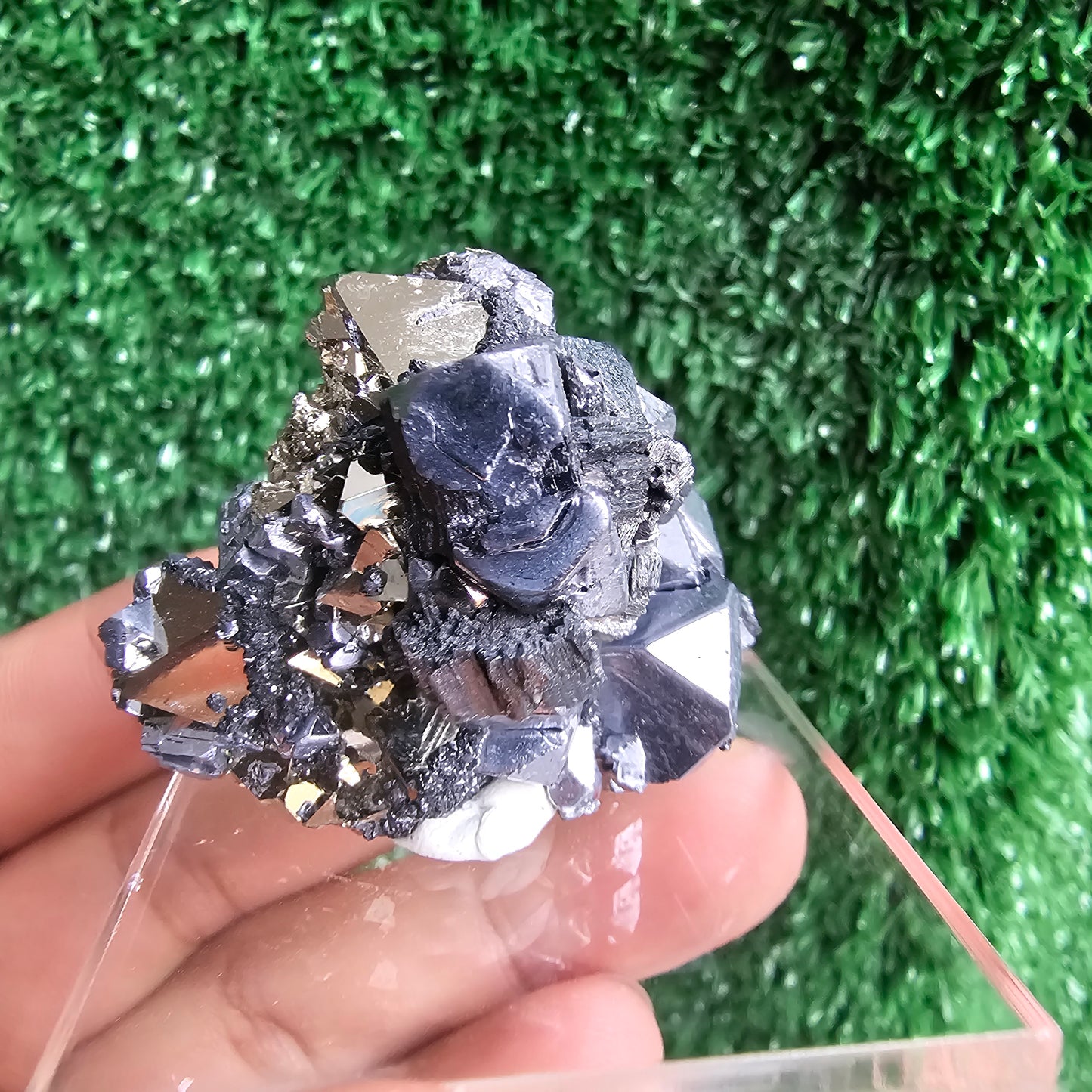 Galena with Pyrite octahedral