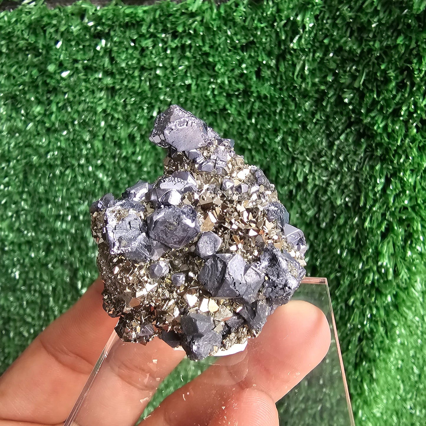 Galena with Pyrite octahedral