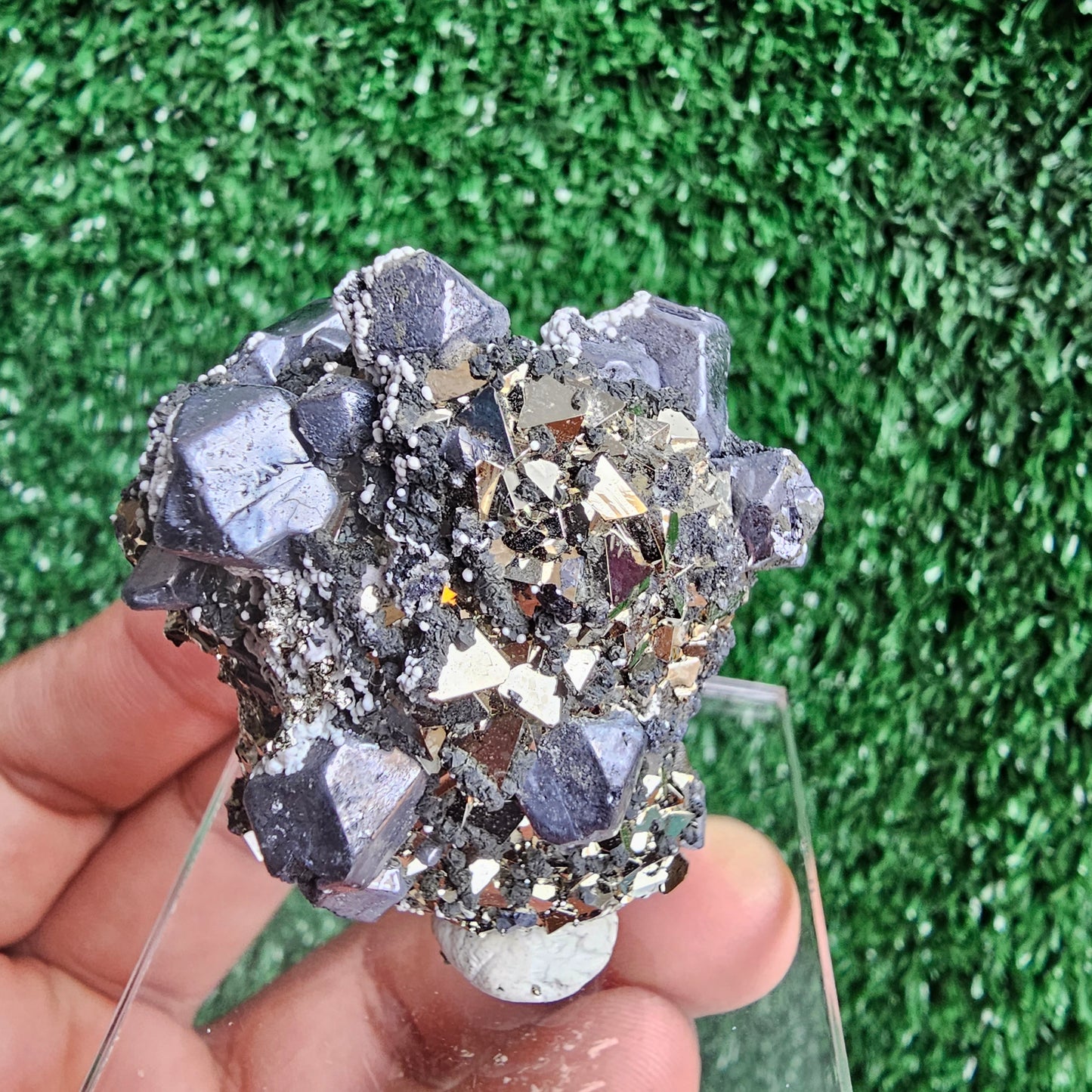 Galena with Pyrite octahedral