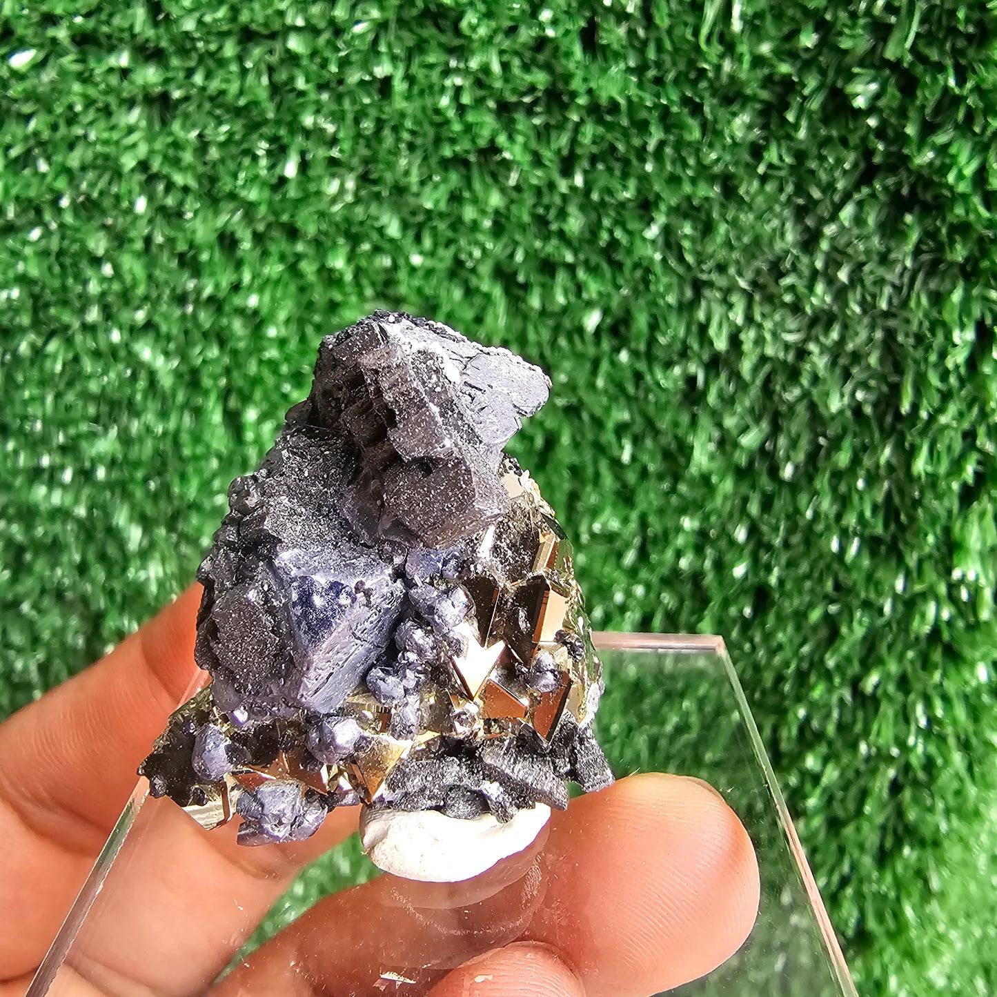 Galena with Pyrite octahedral