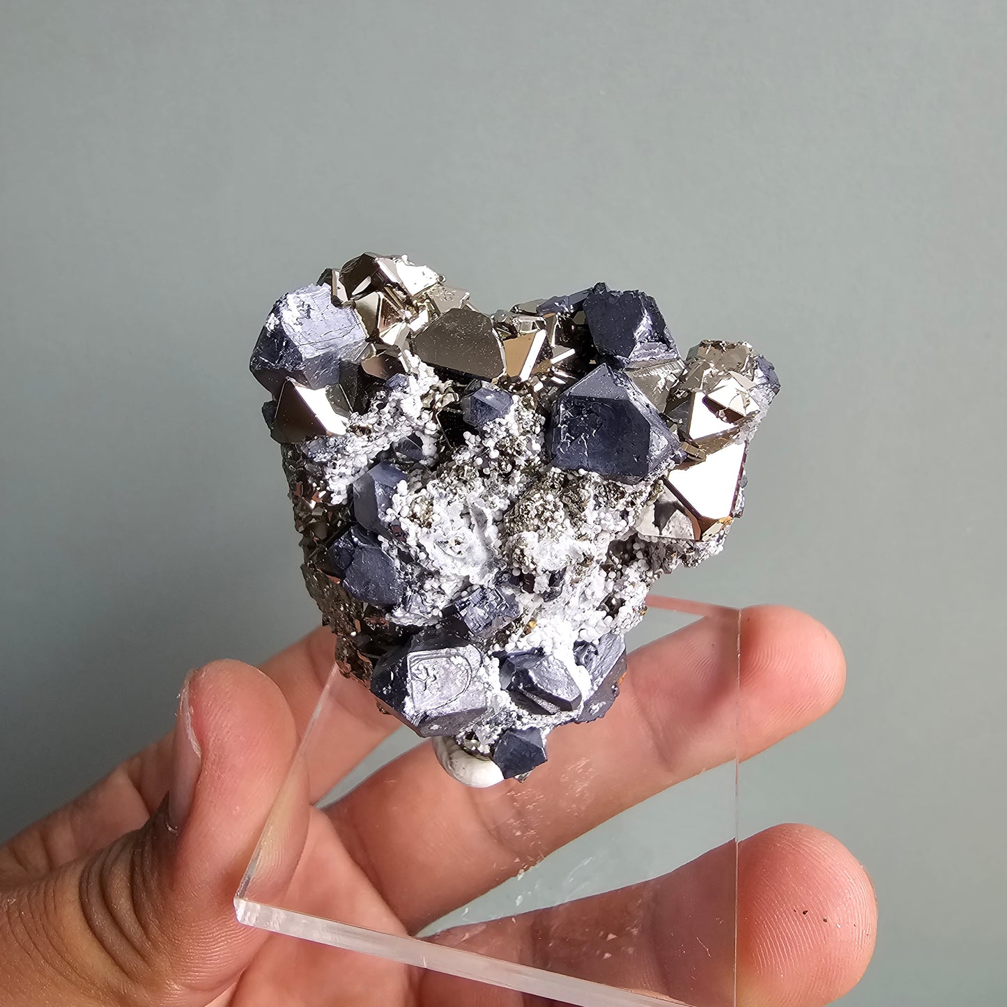 Galena with Pyrite octahedral