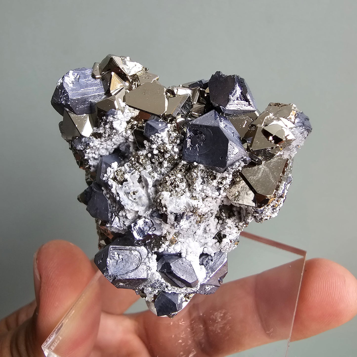 Galena with Pyrite octahedral