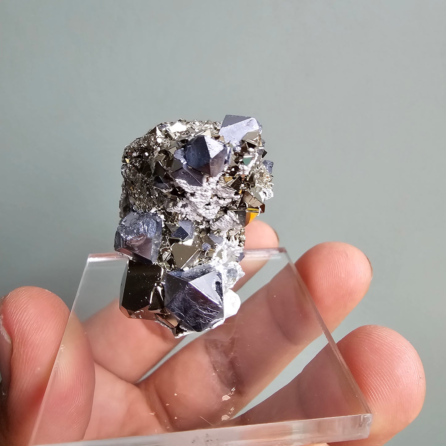 Galena with Pyrite octahedral