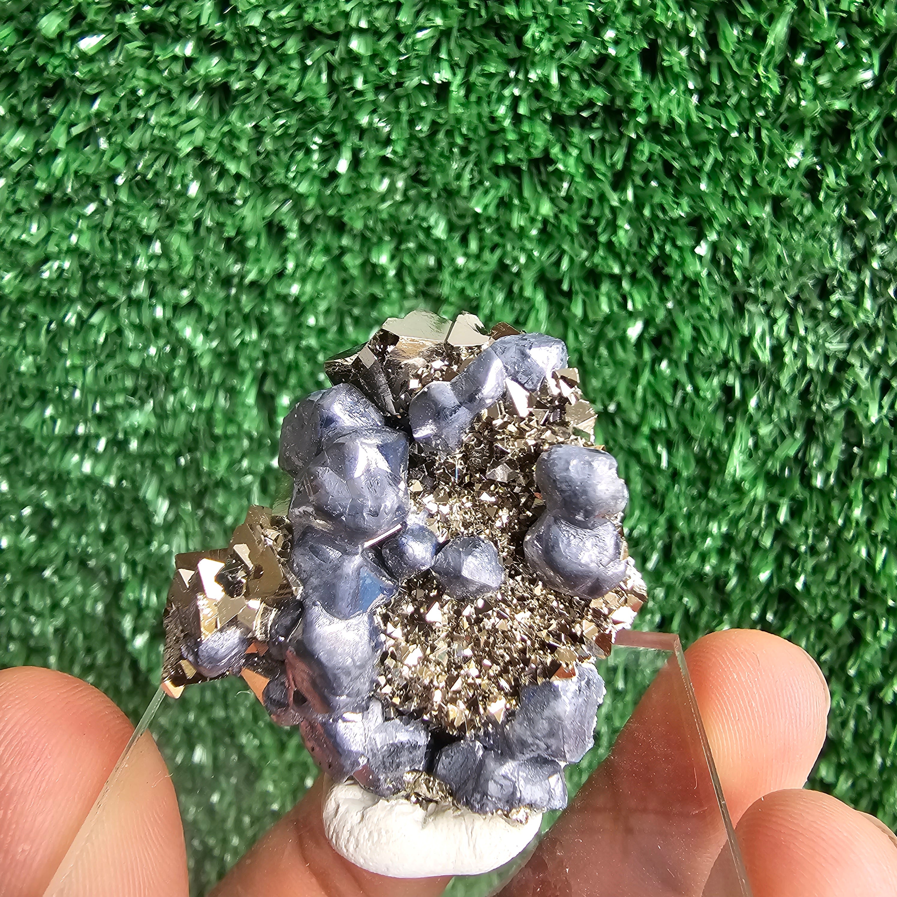 crystallized galena with Pyrite octahedral