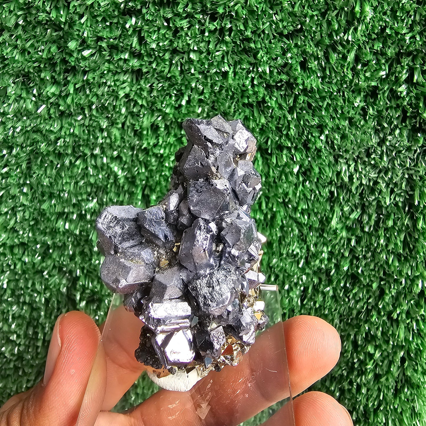 crystallized galena with Pyrite octahedral