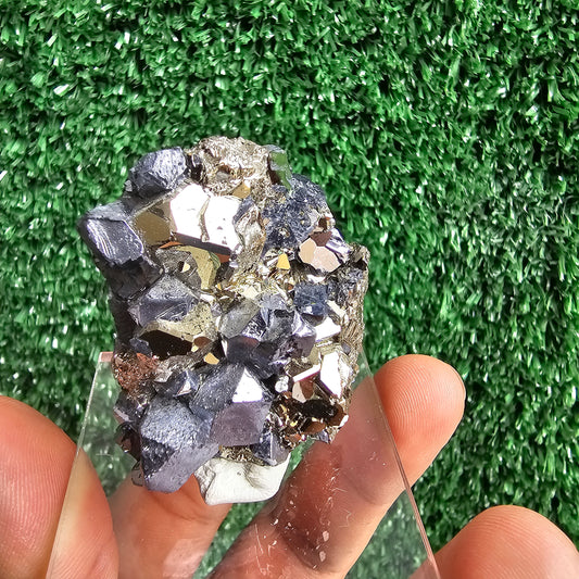 crystallized galena with Pyrite octahedral