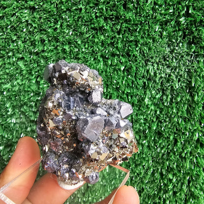 crystallized galena with Pyrite octahedral