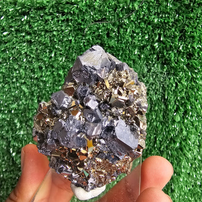 crystallized galena with Pyrite octahedral