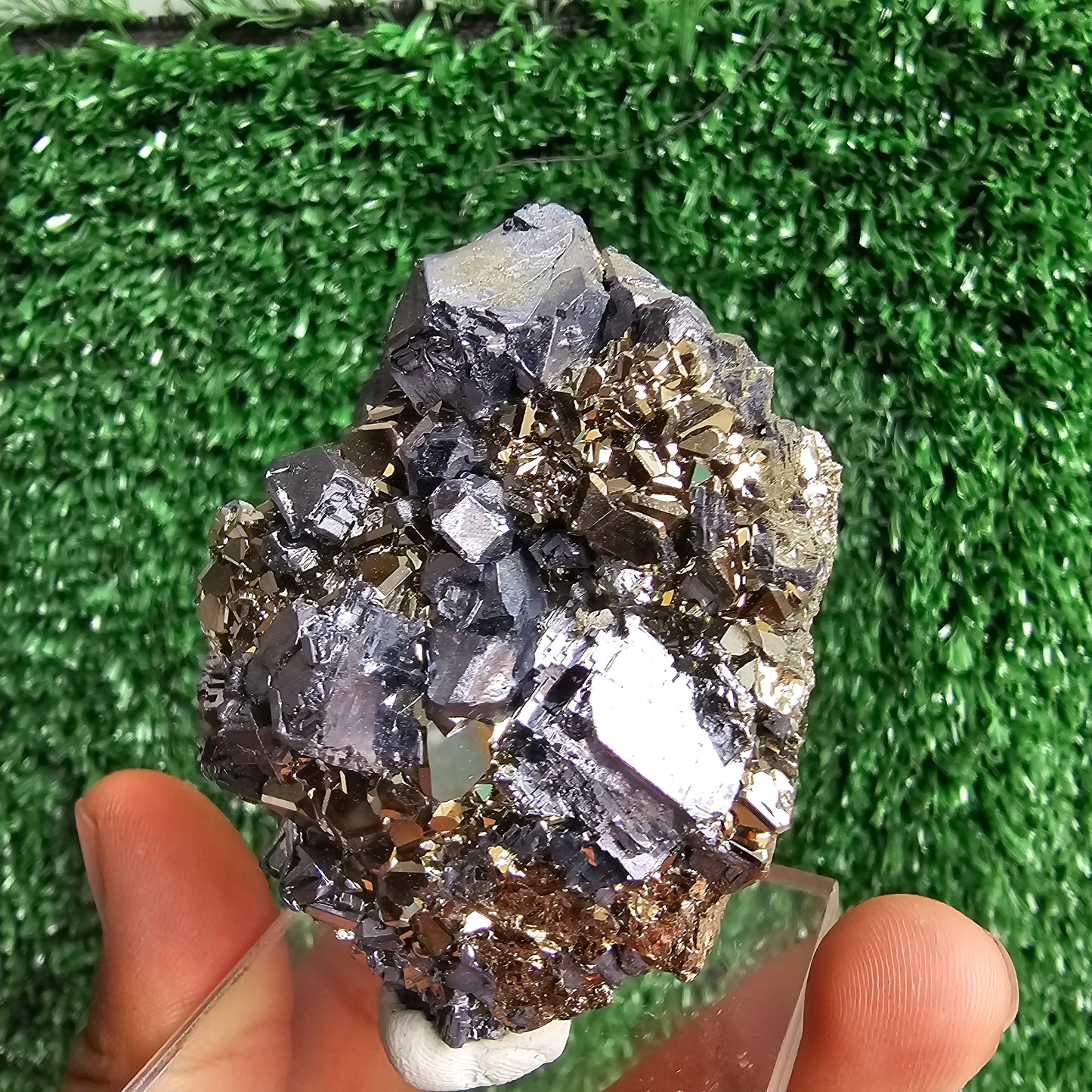 crystallized galena with Pyrite octahedral