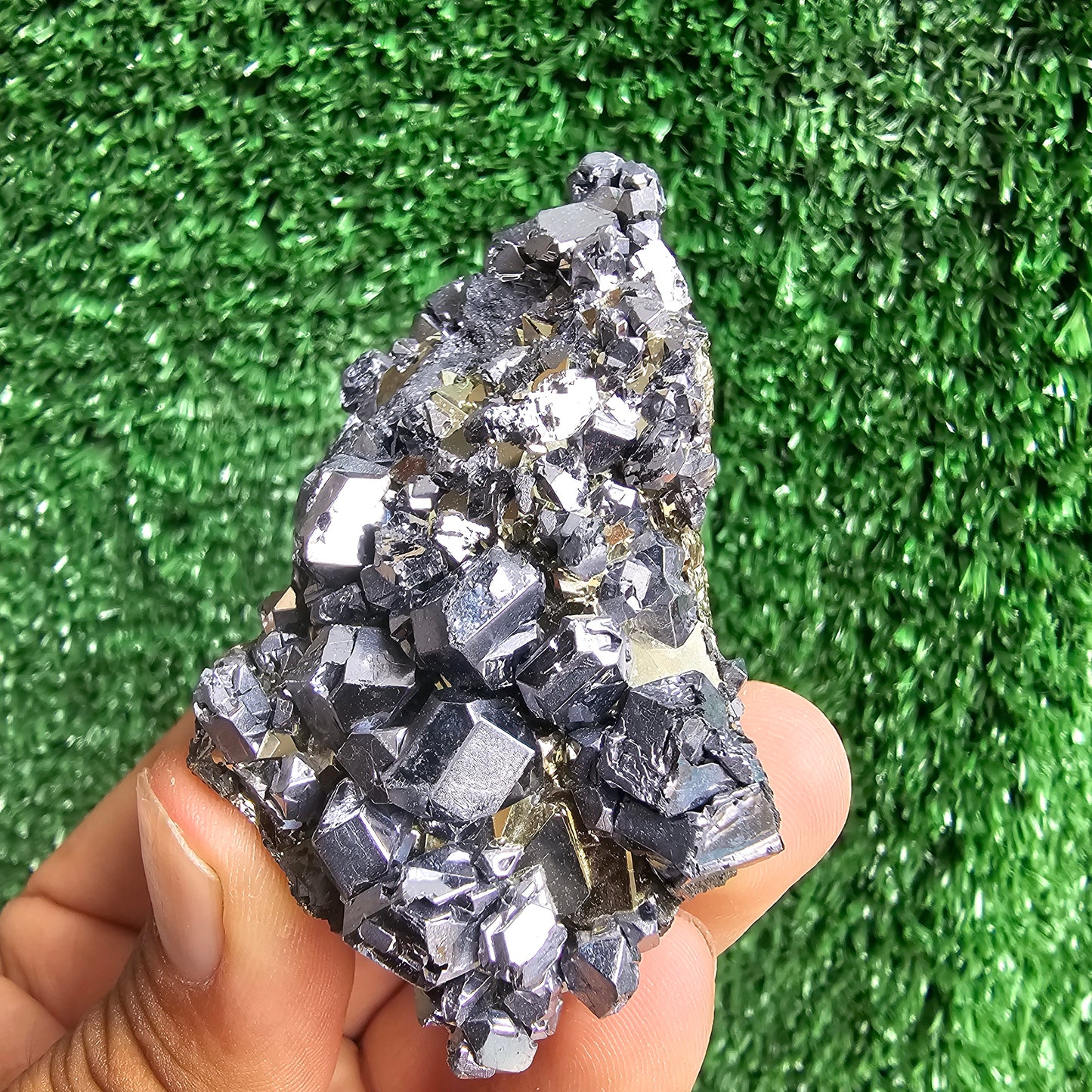 crystallized galena with Pyrite octahedral