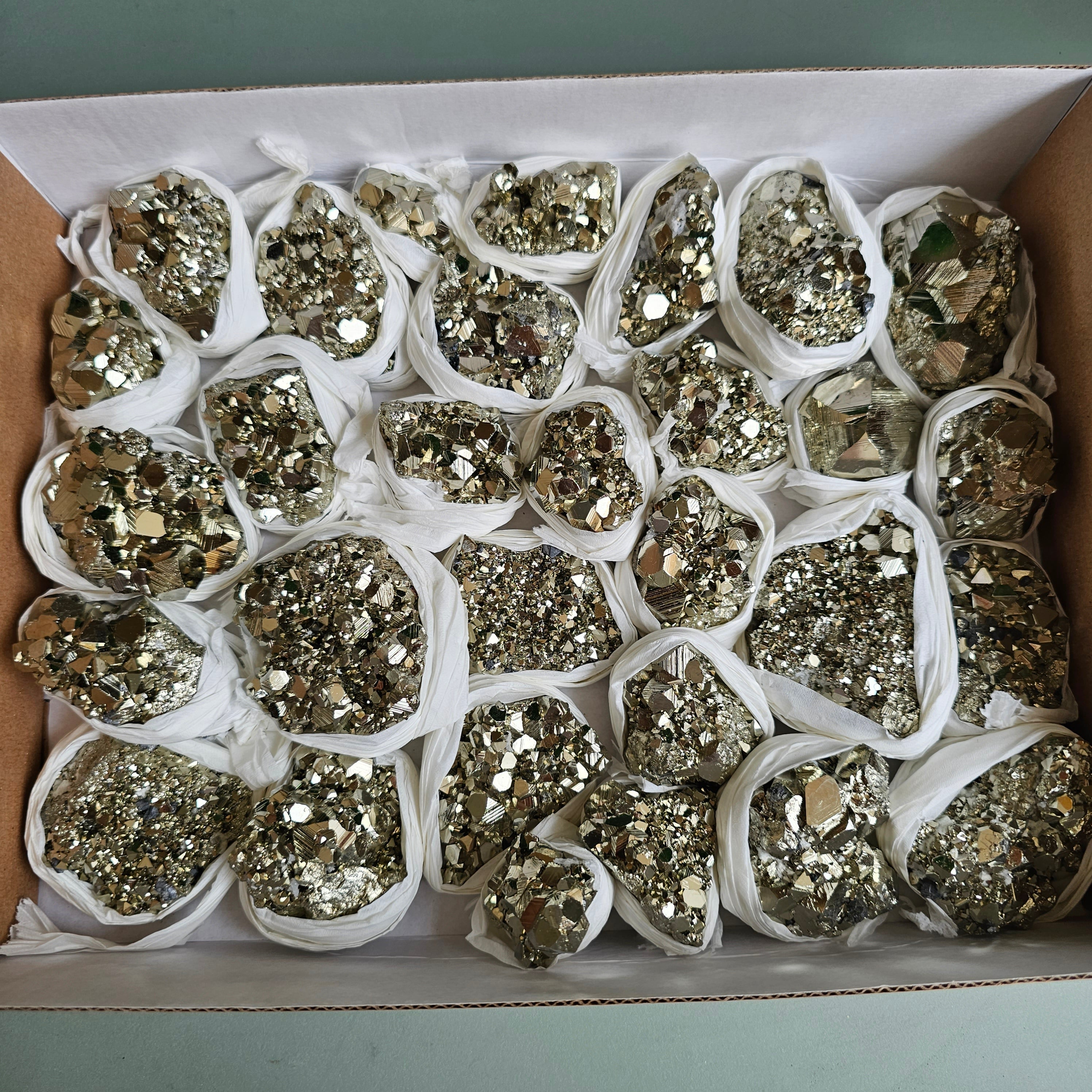 Flat pyrite Octahedral